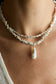 BAROQUE PEARL LUMI HEMATITE NECKLACE