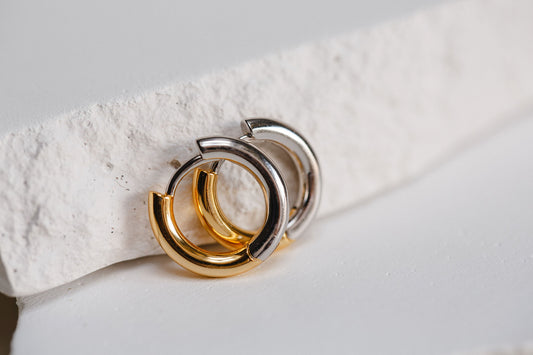 BICOLOR HOOP EARRINGS