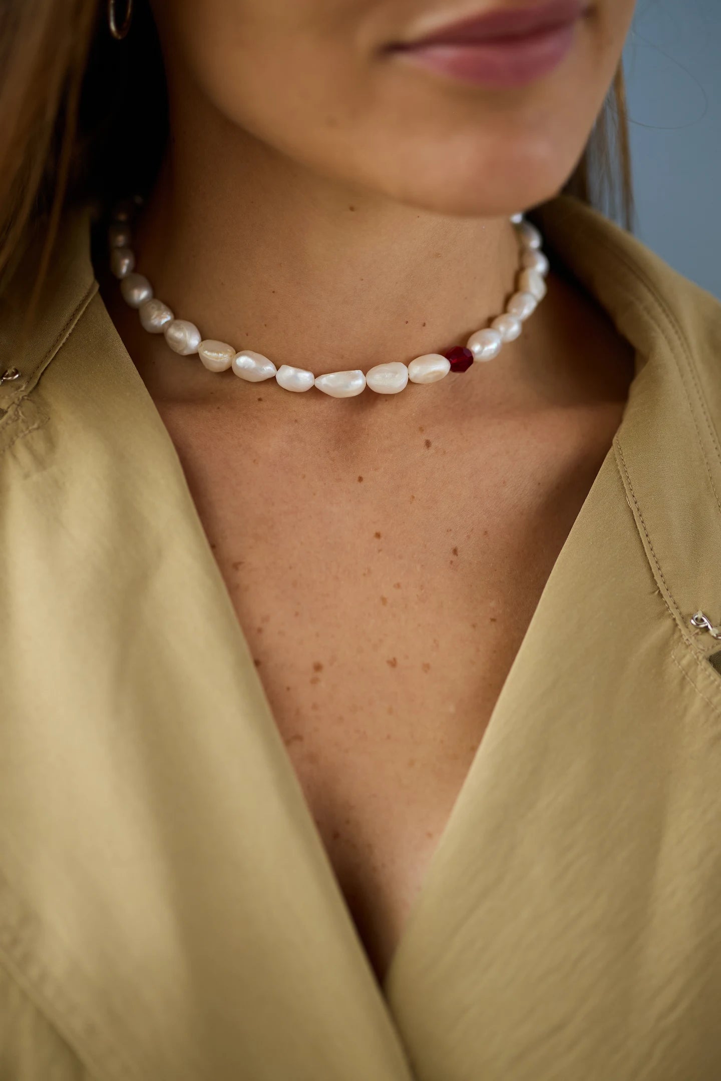 RUBY TIDE PEARL NECKLACE