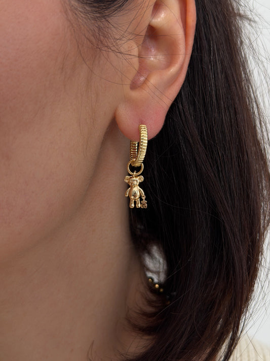 RIDGED HOOP EARRINGS