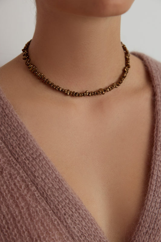TERRA HEMATITE NECKALCE